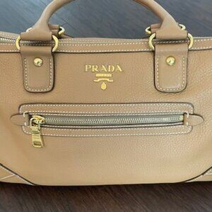 PRADA Tote Bag Leather CML BLO639